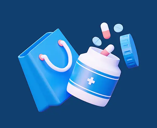 Illustration representing medication bottle
